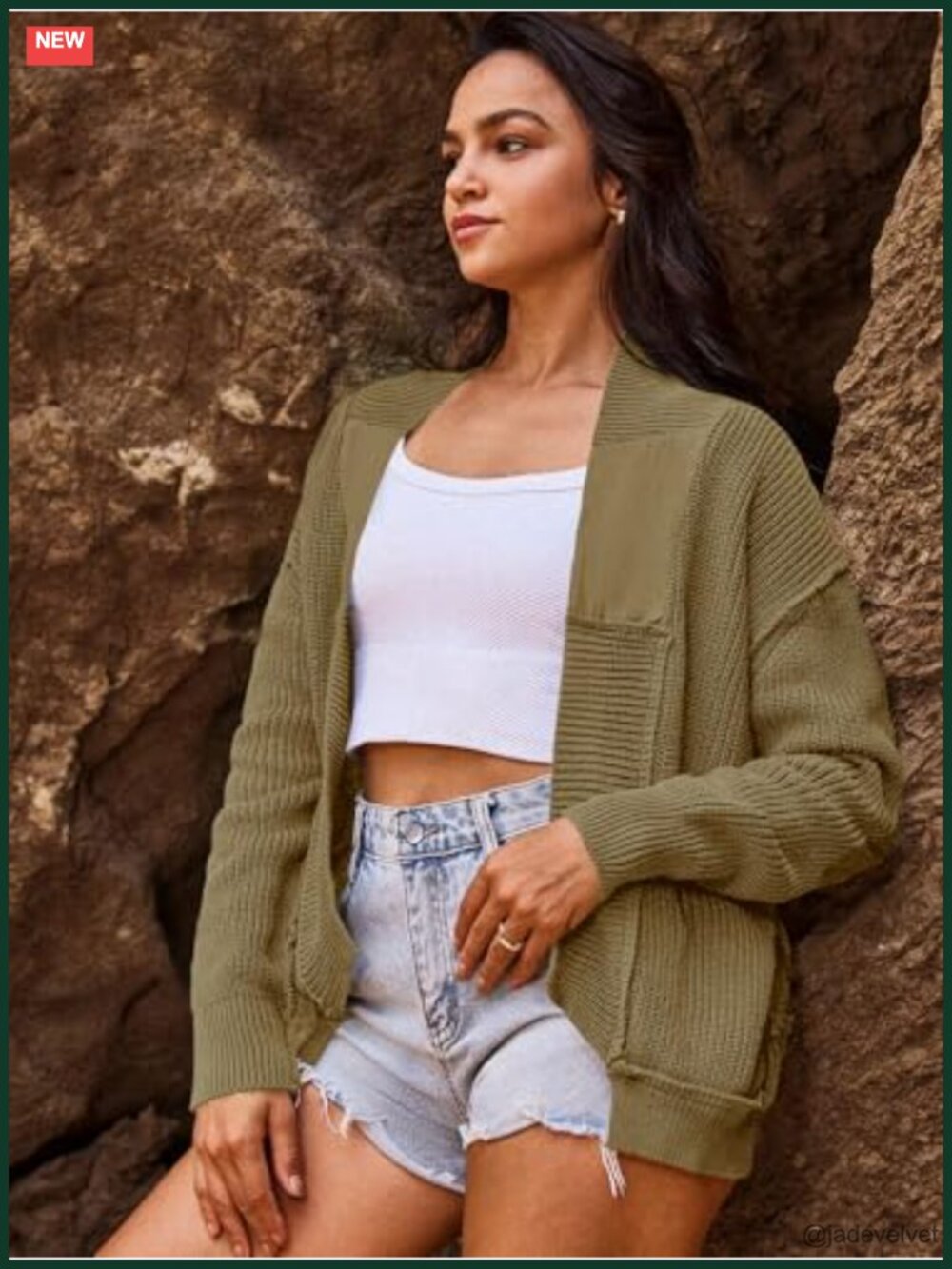 Womens Chunky Cable Knit Cardigan Open Front Long Sleeve Sweater - Picture 3 of 6